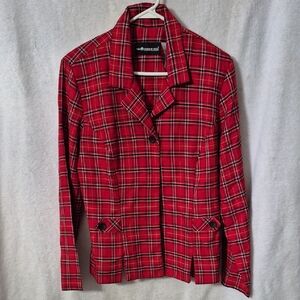 Sag Harbor Red Plaid Blazer